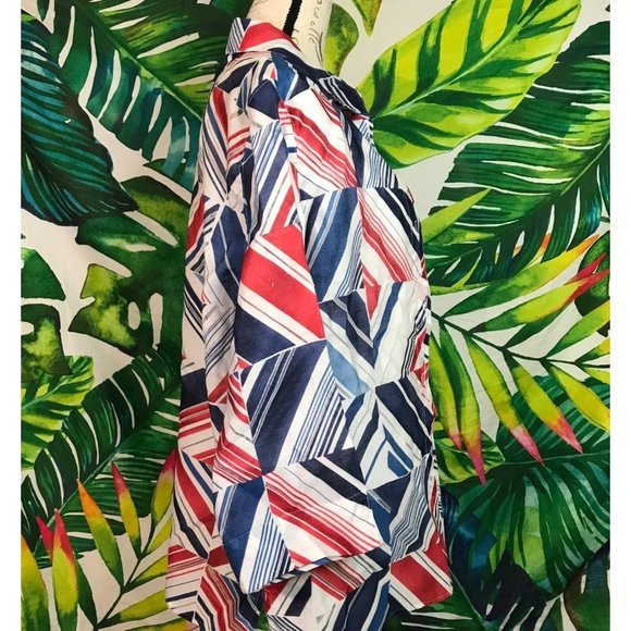 Nwd $68 Alfred Dunner Women's 12 Nautical Patriotic Layered Necklace Blouse Top - Picture 5 of 8